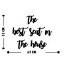Wallity The Best Seat In The House - Escultura de pared en madera negra